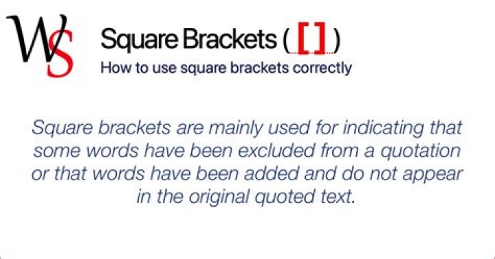 Are square brackets punctuation?