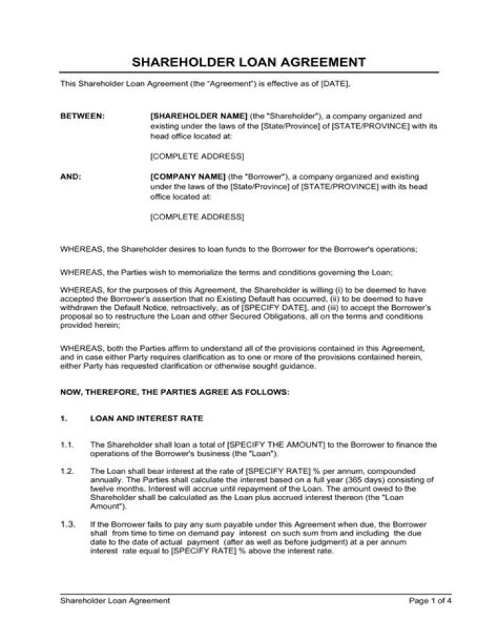 Can a shareholder loan be written off?