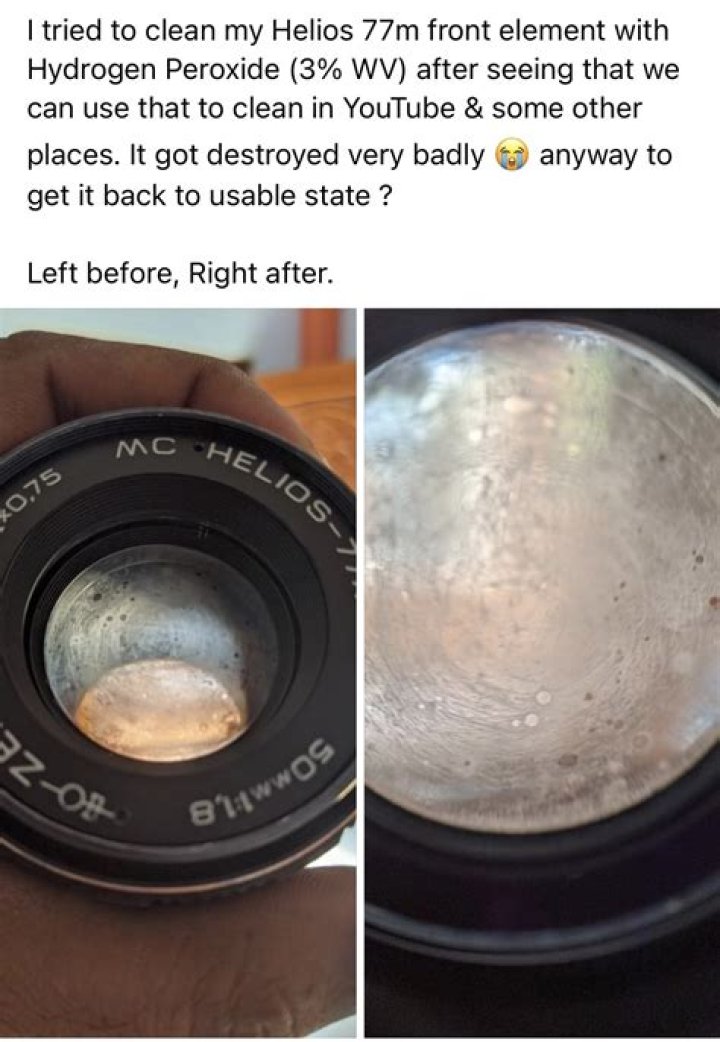 Can fungus be cleaned from a camera lens?