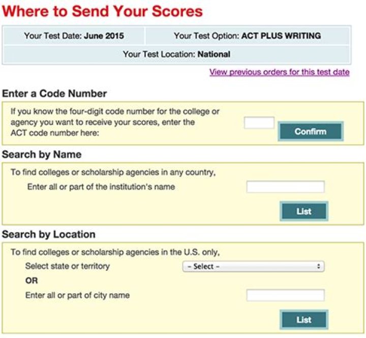 Do you need to send ACT scores to CSU?
