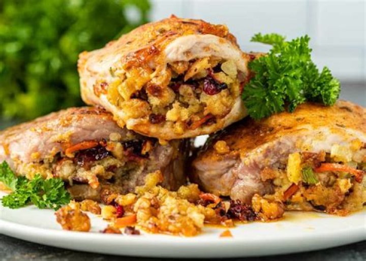 How do I cook stuffed pork chops from the store?