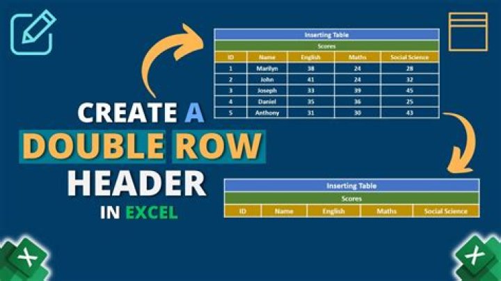 How do I create a header row in a table in Excel?