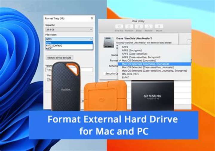 How do I format my external hard drive for Mac and PC?