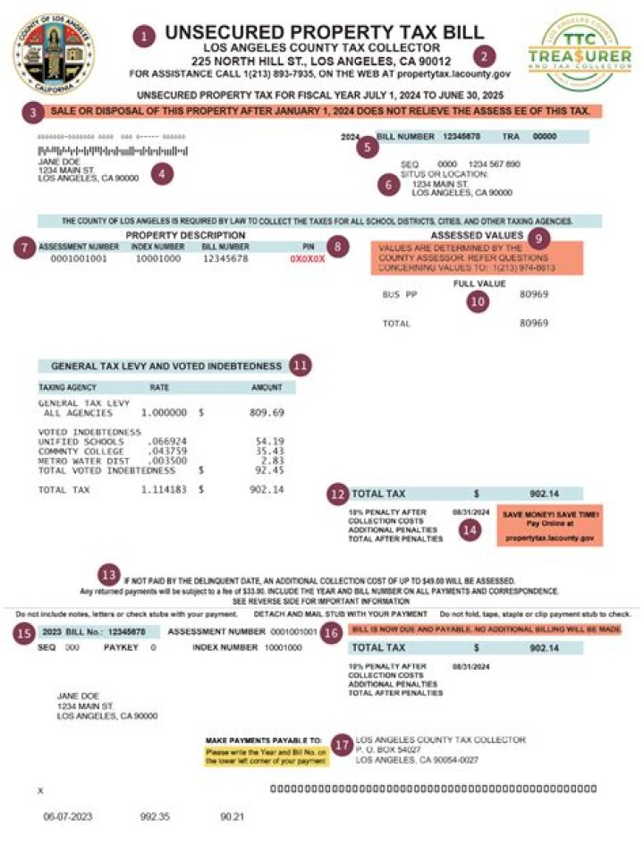 How do I get a copy of my San Diego property tax bill?