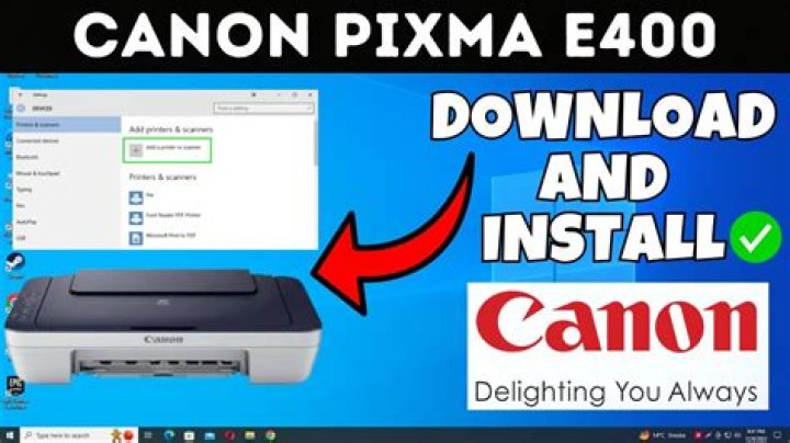 How do I install Canon E400 without CD?