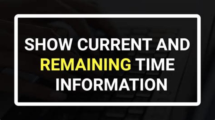 How do I show remaining time on VLC?