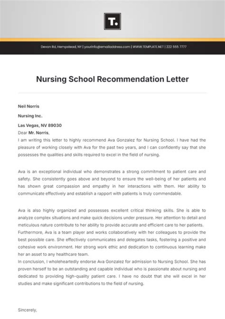 How do I write a letter of recommendation for NP school?