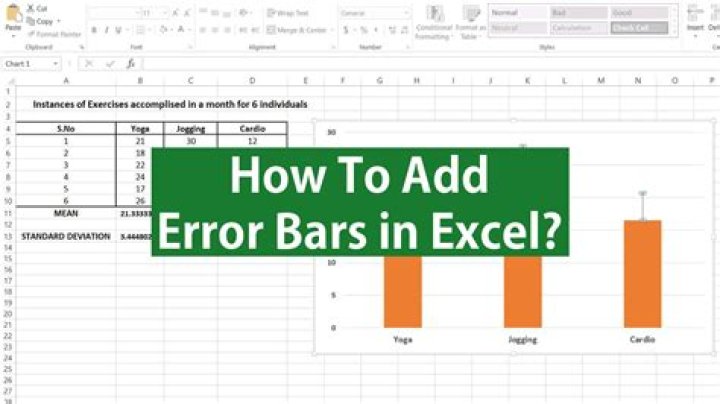How do you calculate error bars in Excel?