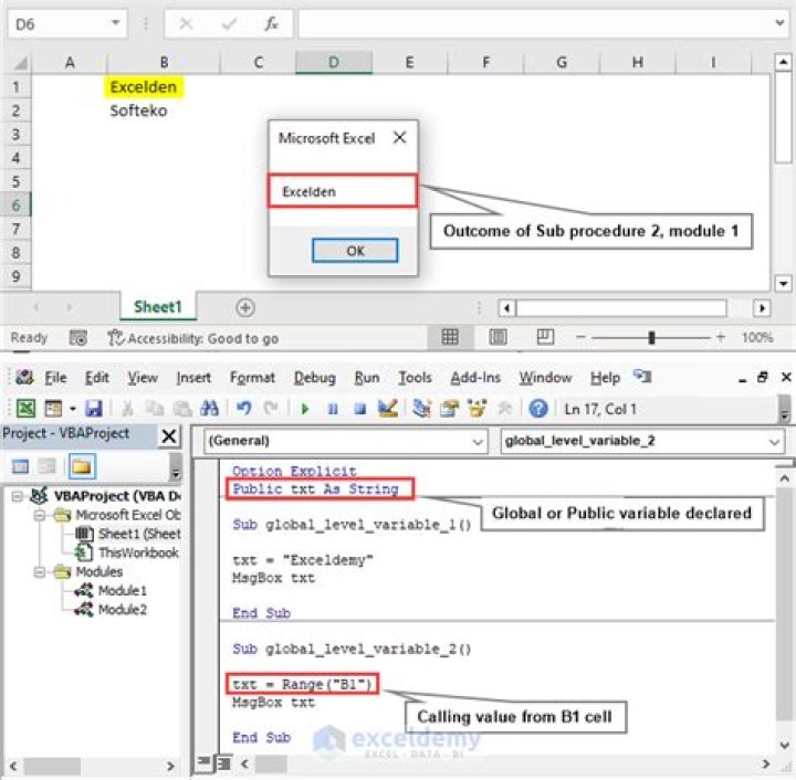How do you call a function from a module in VBA?