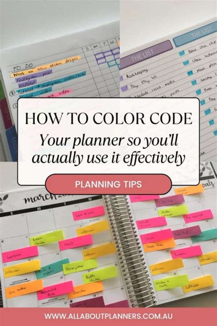 How do you color code your planner?