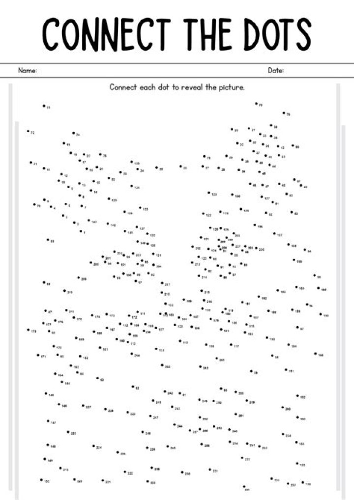 How do you connect the dots worksheet?