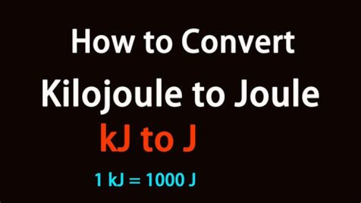 How do you convert kg to joules?