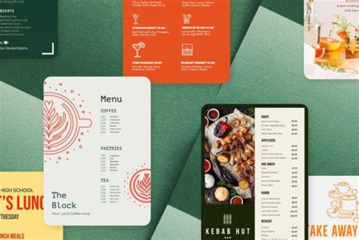 How do you layout a restaurant menu?