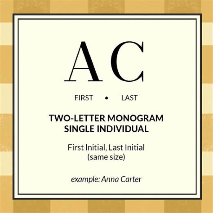 How do you monogram first middle and last name?