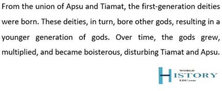 How is Apsu related to Tiamat?