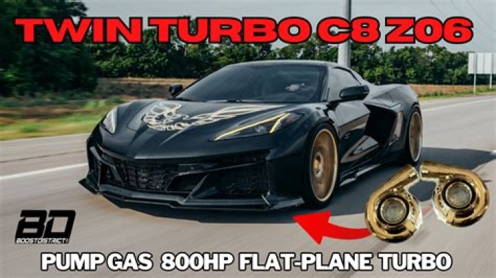 How much HP does a twin turbo C8 have?