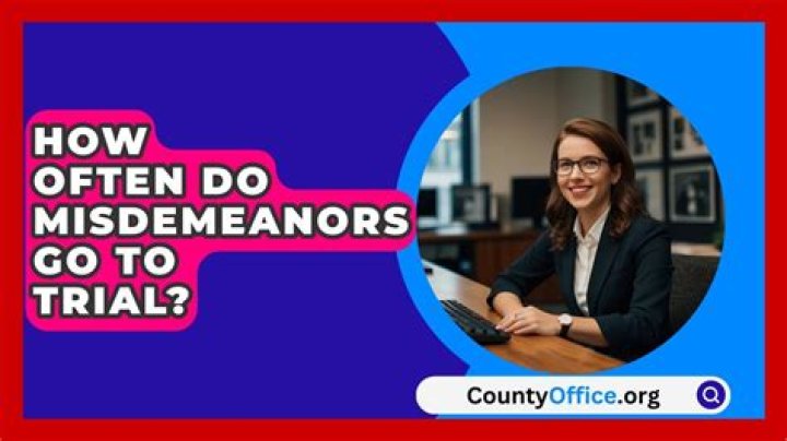 How often do misdemeanors go to trial?