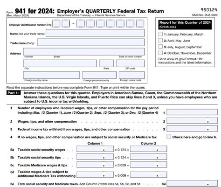 Is there a new form 941 for 4th quarter 2020?