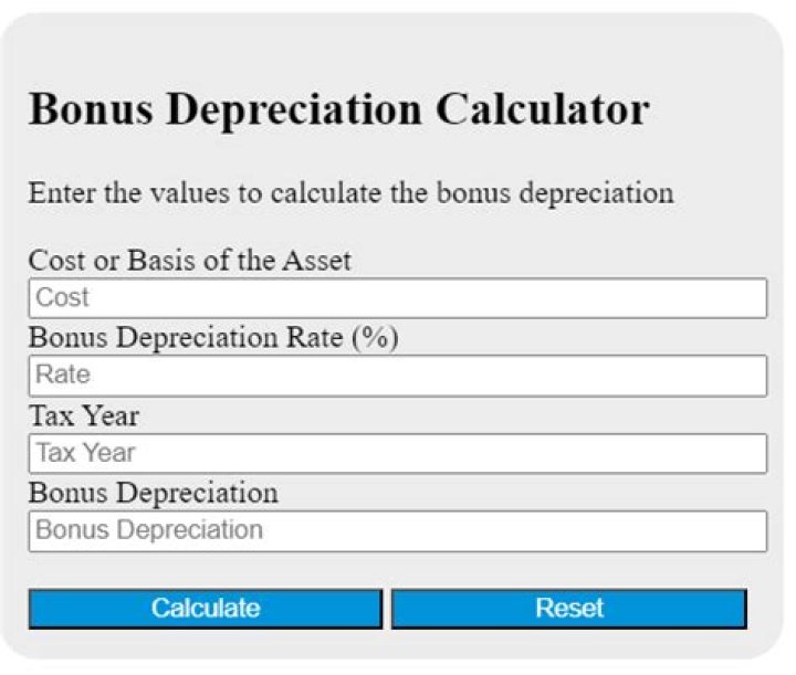 Was there bonus depreciation in 2009?