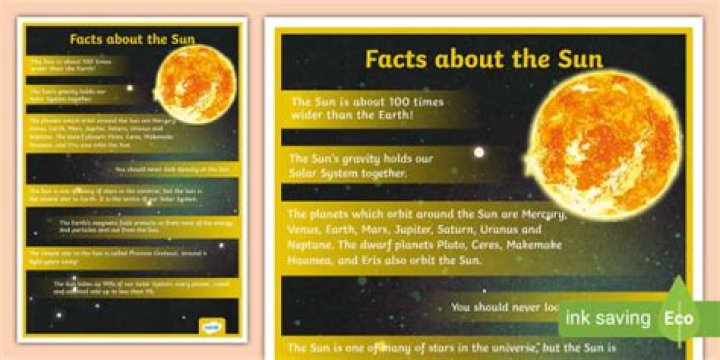 What are 10 interesting facts about the sun?