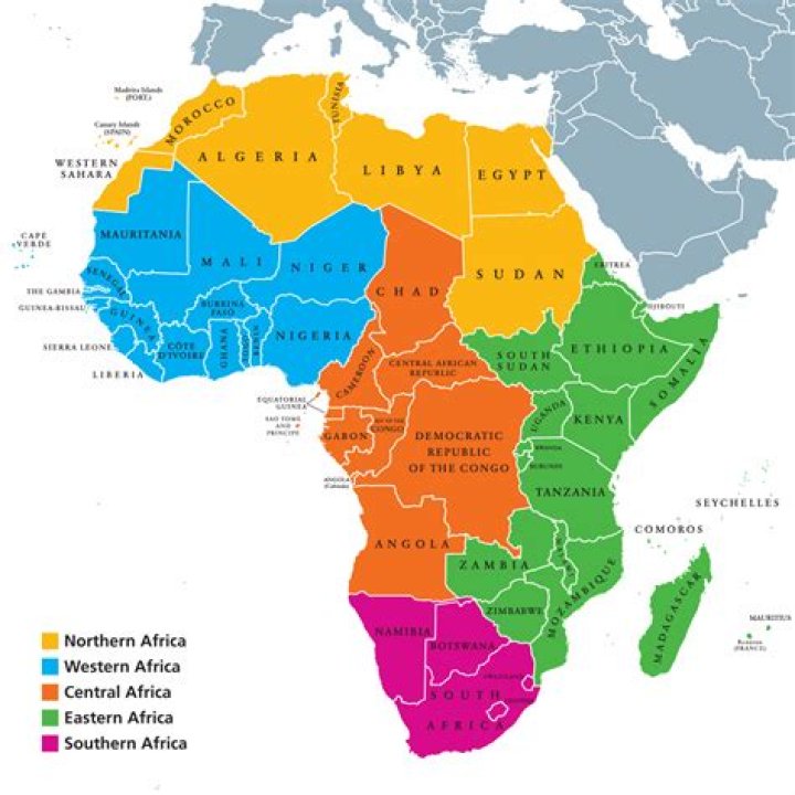 What are 4 countries in Western Africa?