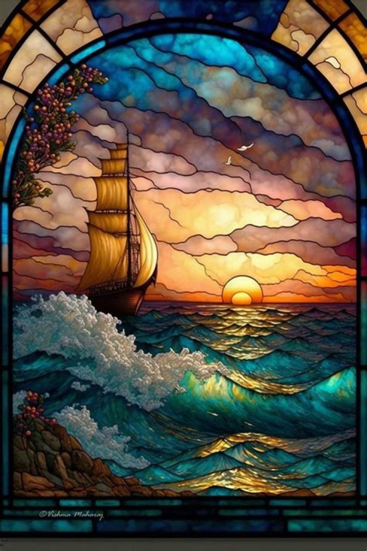 What are paintings on glass called?