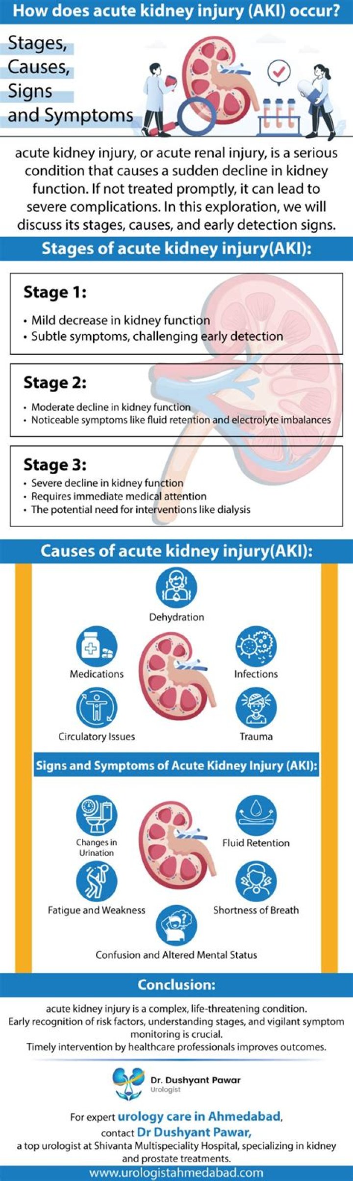 What are the 3 phases of acute kidney injury?