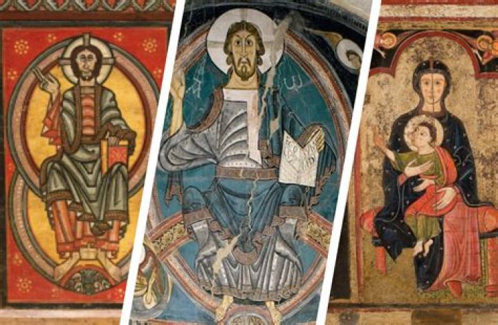 What are the characteristics of Romanesque and Gothic painting?