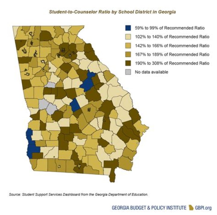 What are the top 10 school districts in Georgia?