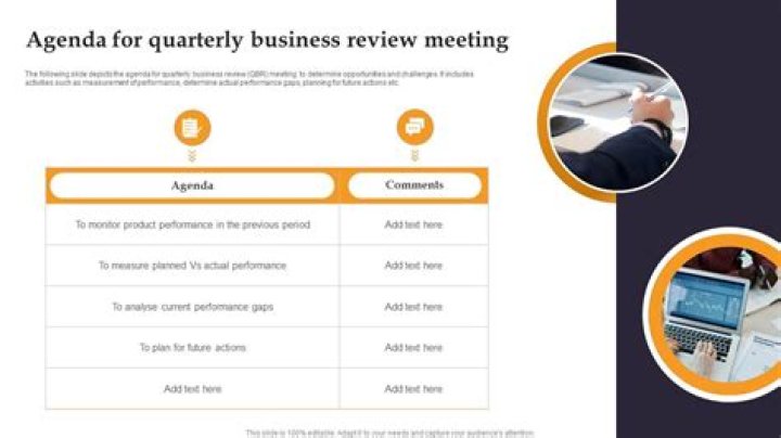 What do you do in a business review meeting?