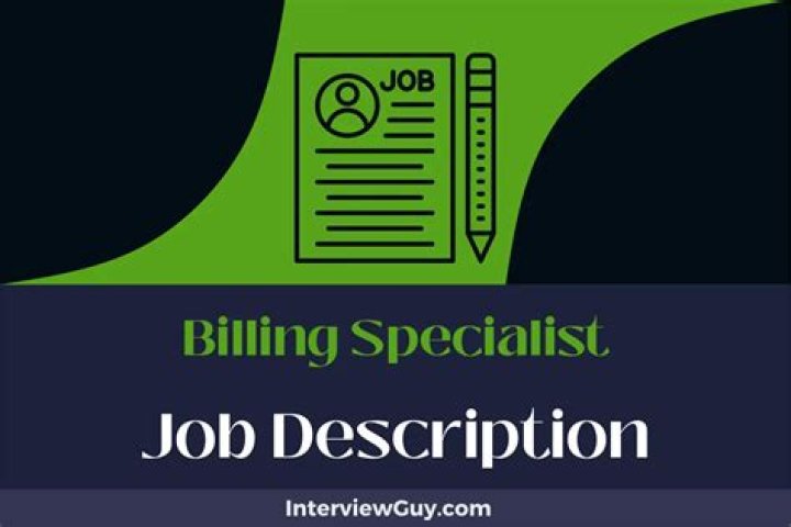 What does a billing specialist do?