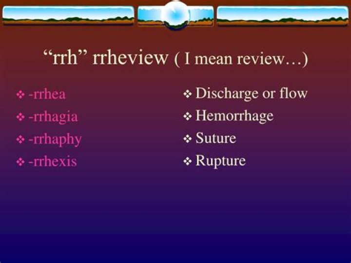 What does Rrhaphy mean?