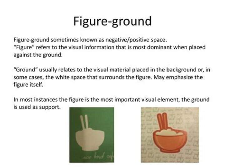 What is a figure ground image?