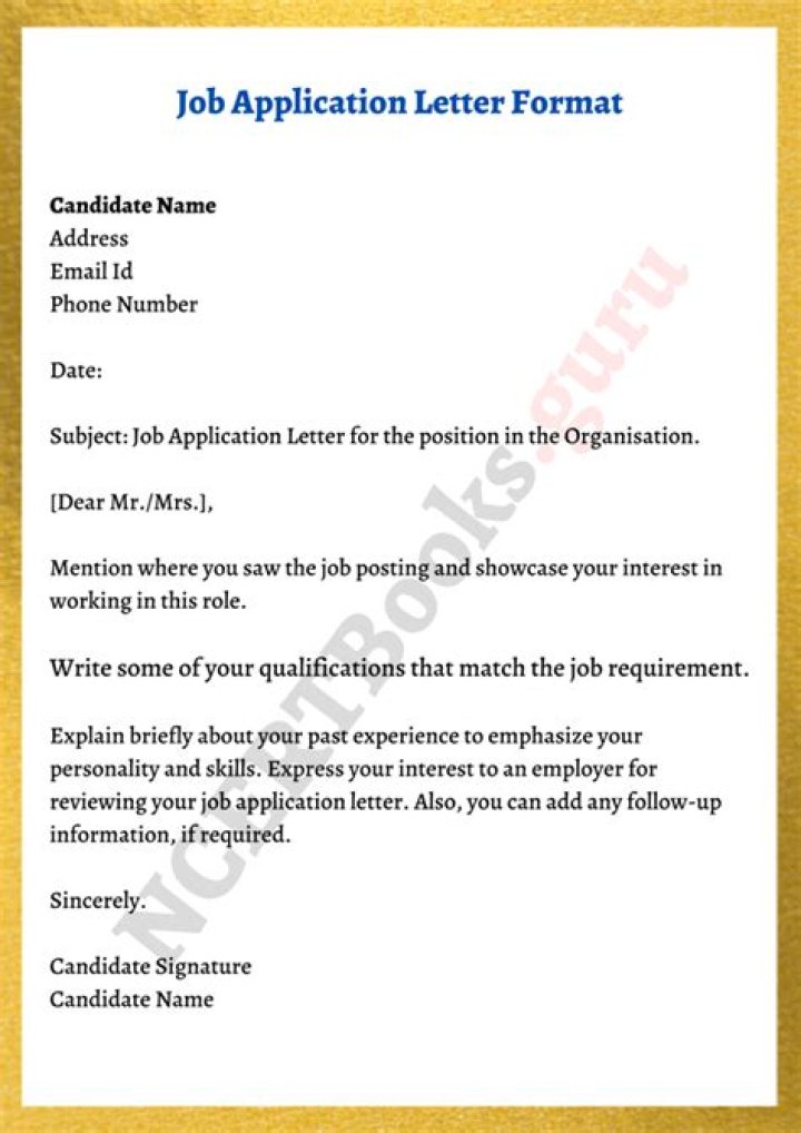What is a sample job application?
