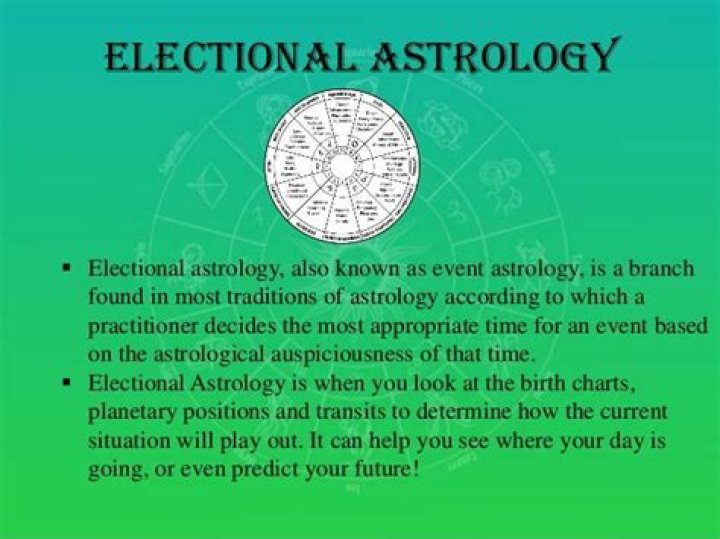 What is an electional chart in astrology?