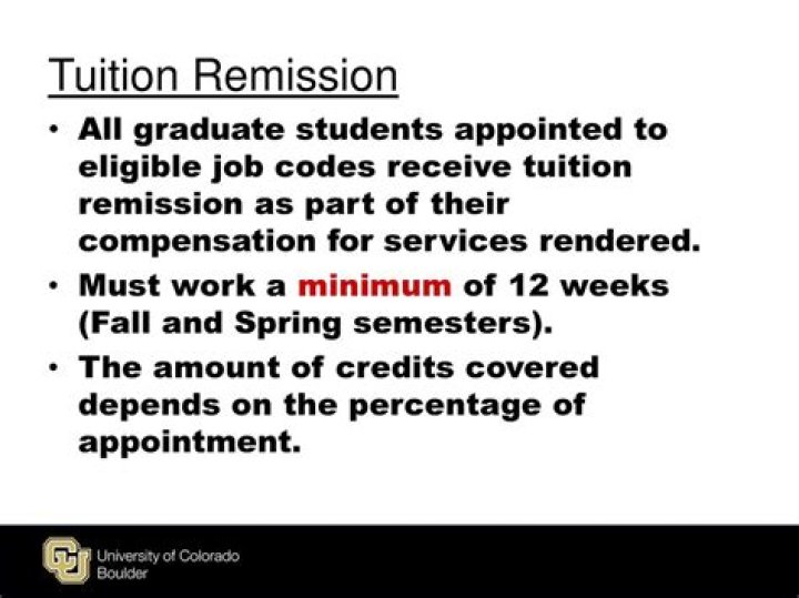 What is full tuition remission?