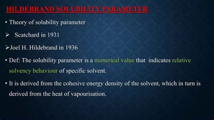 What is Hildebrand solubility parameter of polymer solution?