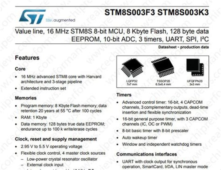 What is stm8s003f3?