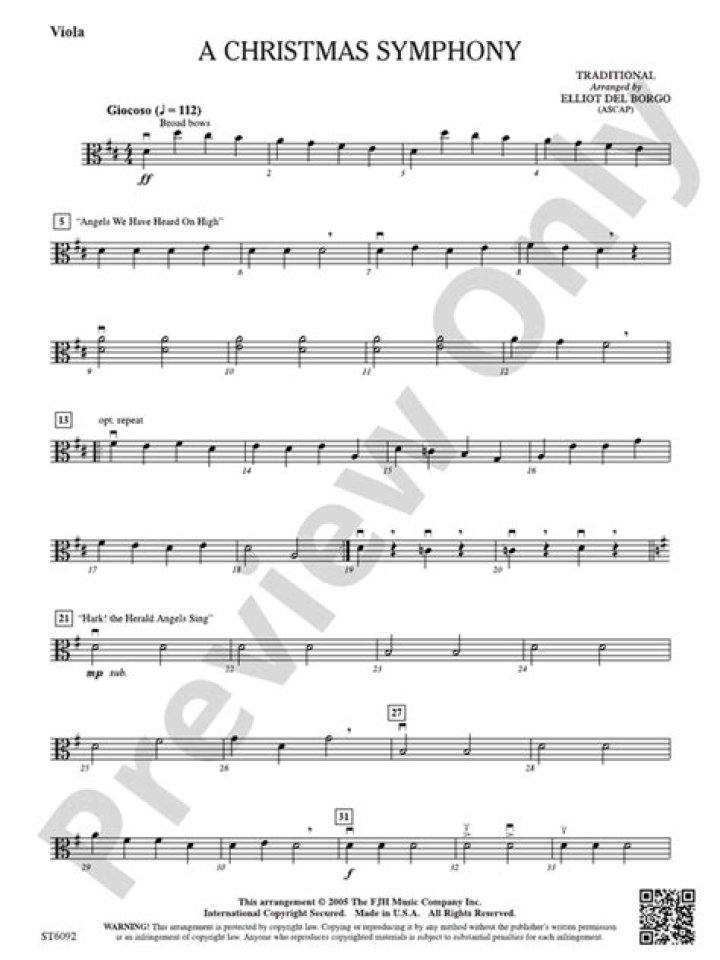 What is the Christmas Symphony called?