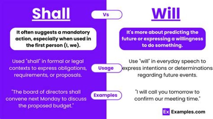 What is the difference between the words shall and will?