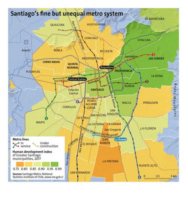 What is the geography of Santiago Chile?