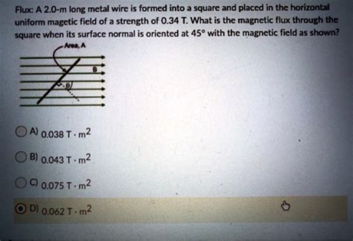 What is the magnetic flux through the square?