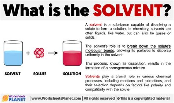 What is the most important solvent?