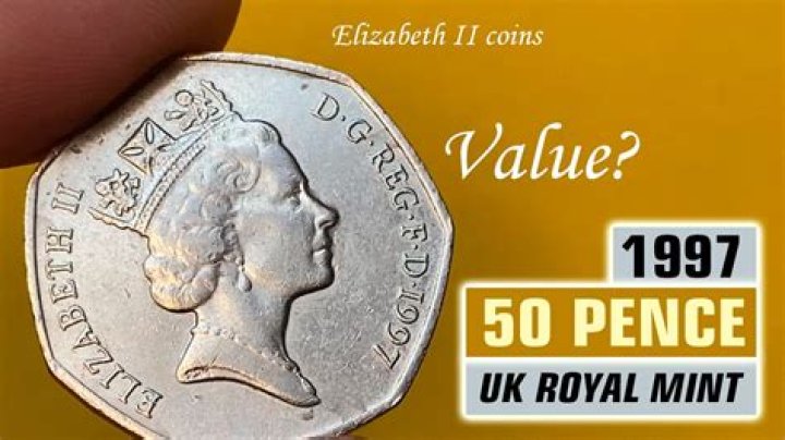 What is the value of a 1997 50 pence coin?
