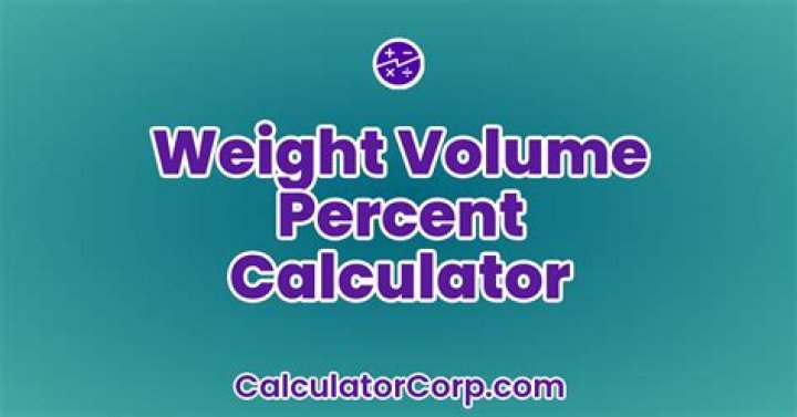 What is weight per volume percent?