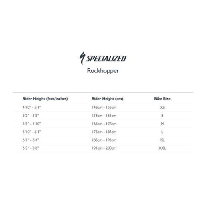 What size is a specialized Rockhopper?
