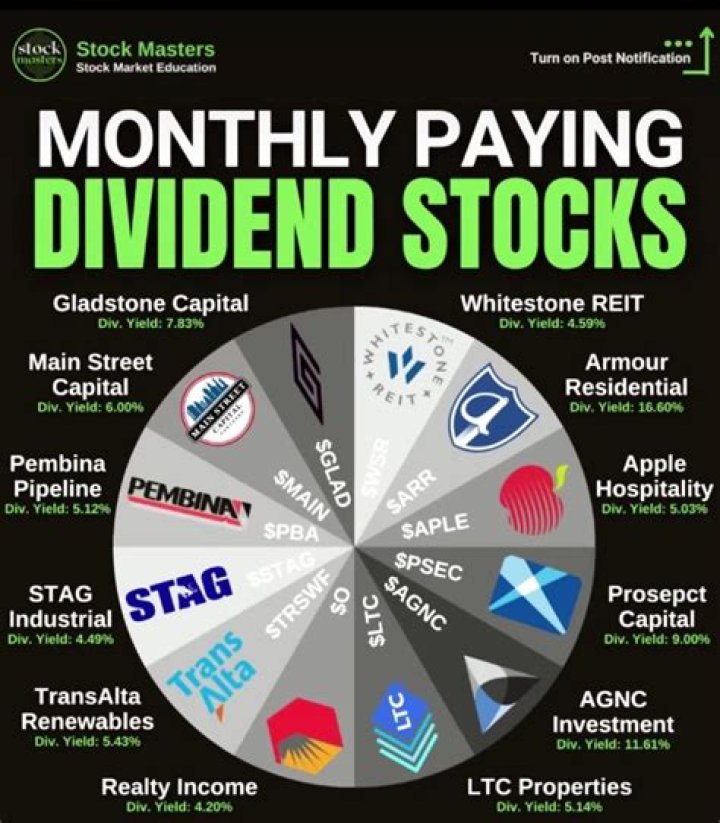 What stocks pay highest dividends monthly?