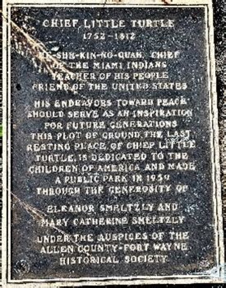 Where is chief Little Turtle buried?