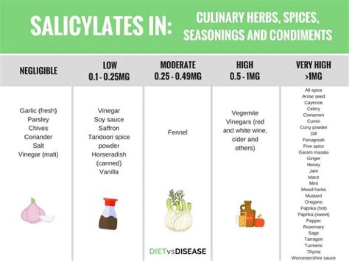 Which foods are high in salicylates?
