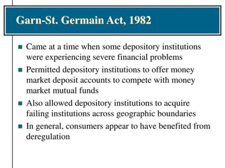 Which level of regulation the Garn-St Germain Depository Institutions Act was?